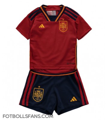 Spanien Replika Hemmatröja Barn VM 2022 Kortärmad (+ Korta byxor)